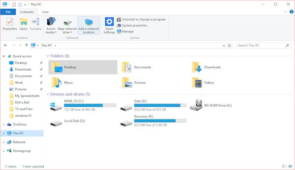 File explorer